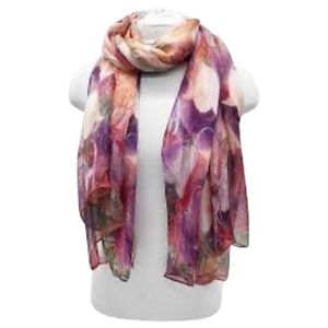 Large Floral Silk Scarf
